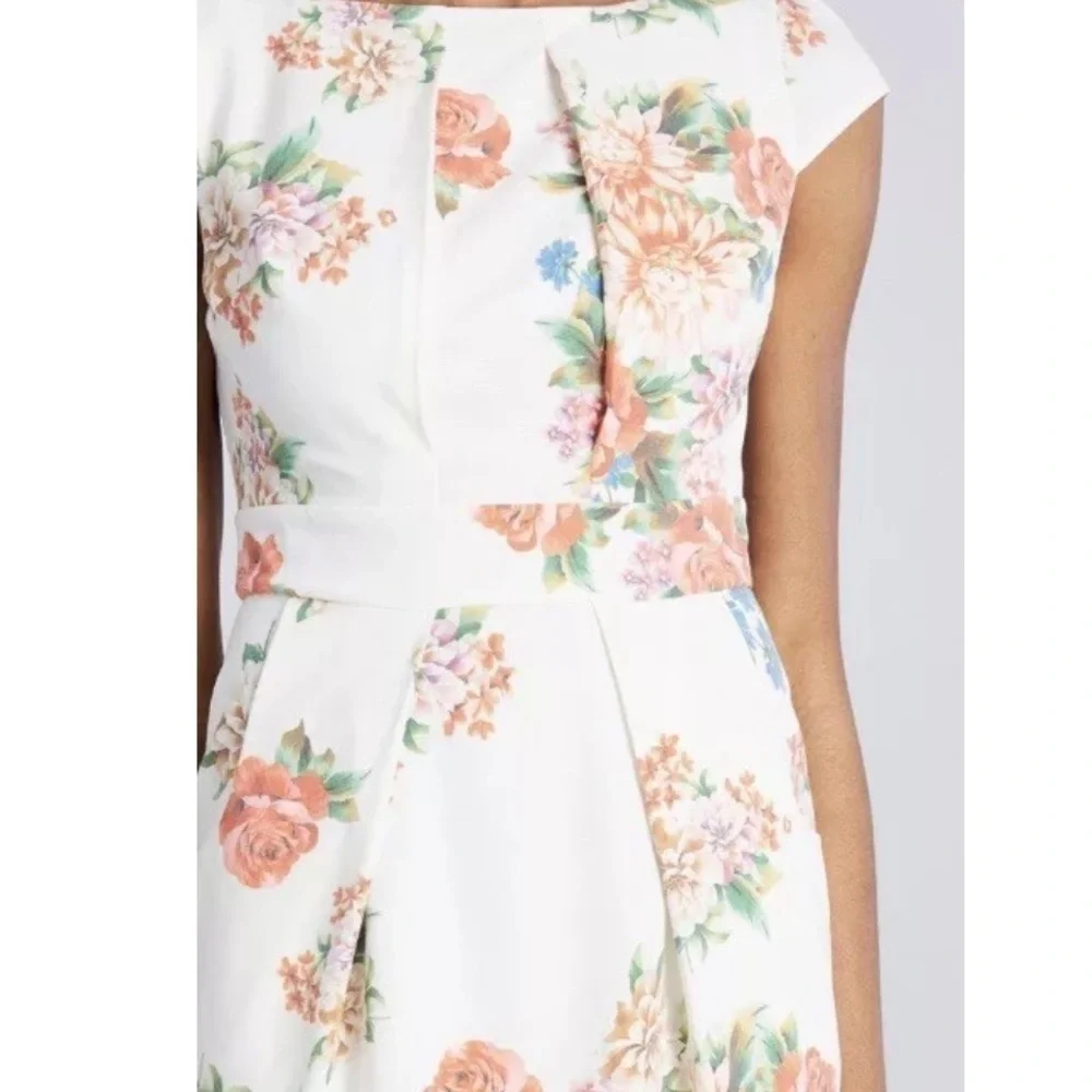 ModCloth Elegant Reflections Floral Sheath Dress Size Small - Picture 3 of 10